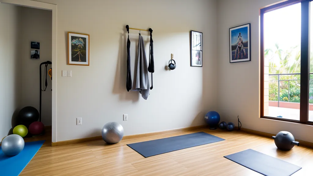 Celular con aplicación de entrenamiento personalizado junto a herramientas de diseño, comparando el costo del fitness en casa para freelancers.