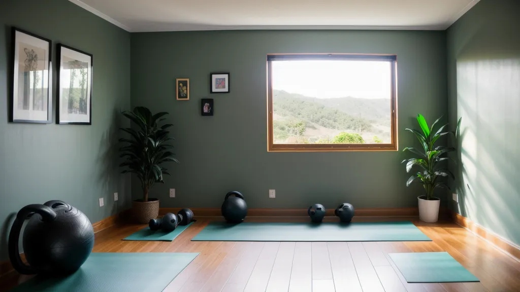 Mancuernas en el suelo, equipo mínimo para una rutina de entrenamiento funcional en casa para hombres