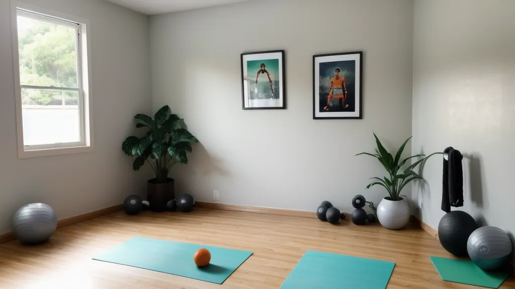 Mancuernas ajustables en el piso de un apartamento en Bucaramanga como parte de un programa de entrenamiento en casa de pago único